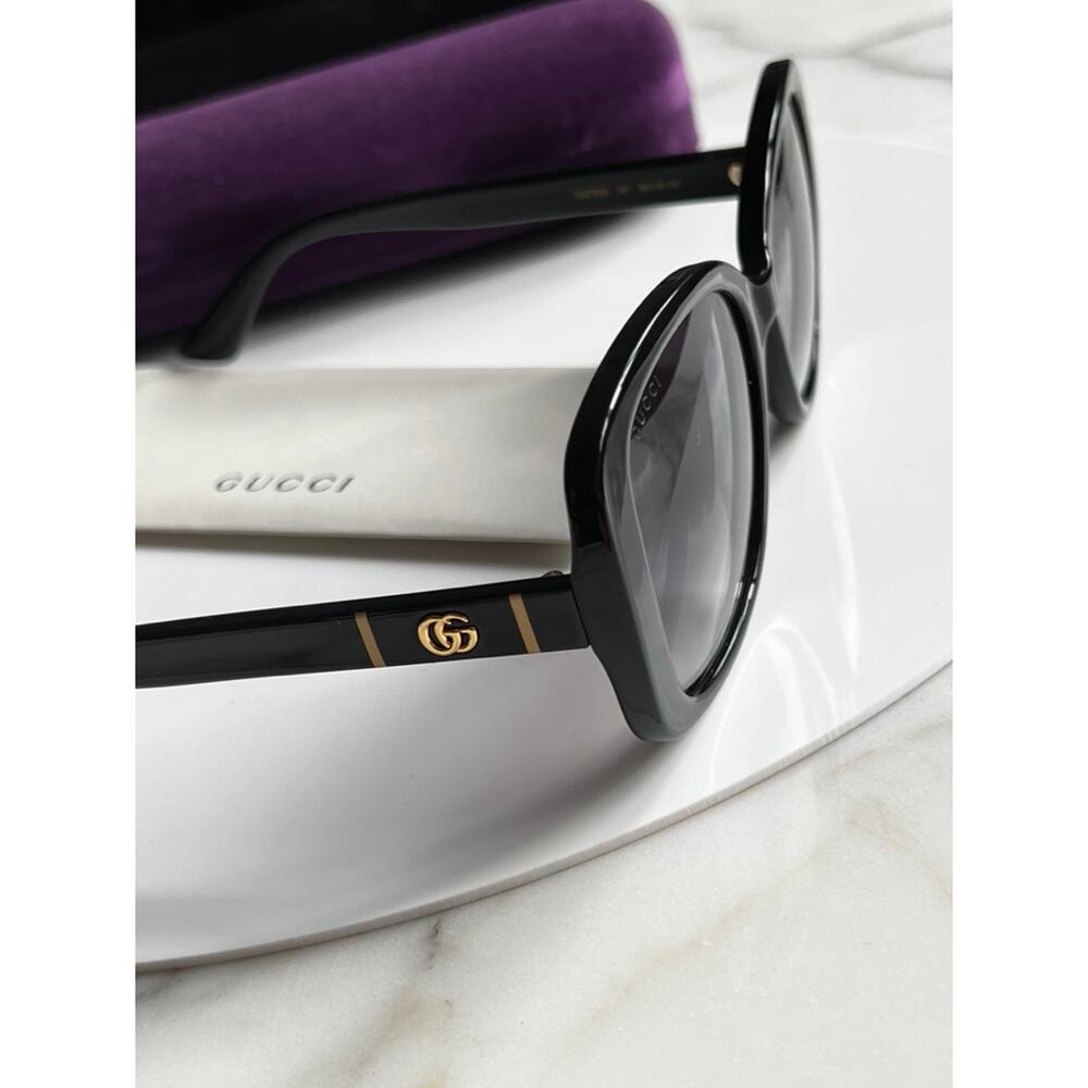 NEW Gucci GG0762S Black Butterfly Sunglasses with Marmont Logos - Picture 7 of 9